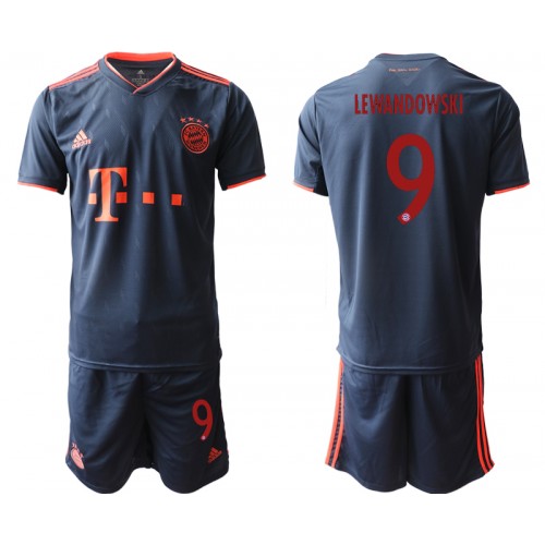 FC Bayern München Dres LEWANDOWSKI 9 Dječji Treći 2019/20 Kratkih Rukava FC Bayern München Dres LEWANDOWSKI 9 Dječji Treći 2019/20 Kratkih Rukava